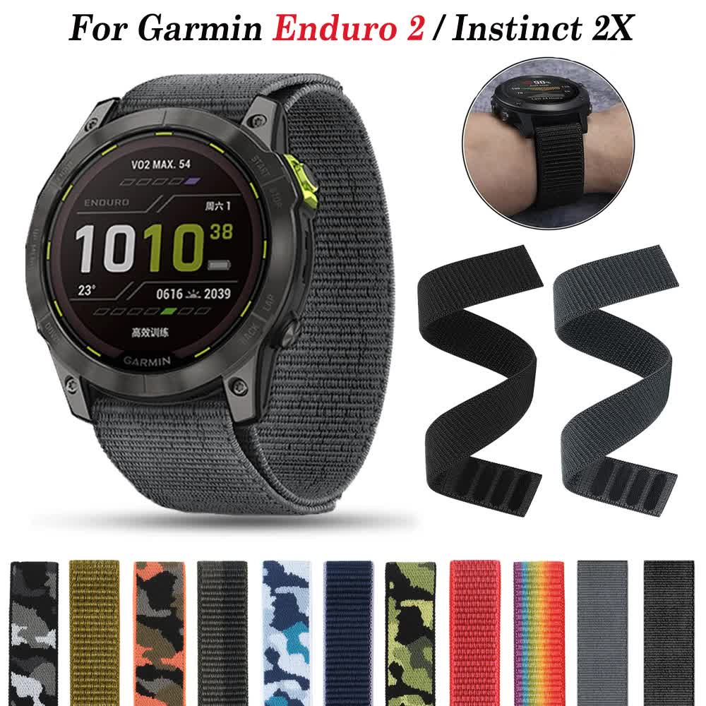 26mm 22mm Official Nylon for Garmin Enduro 2/Fenix 6X 6 Pro 5X 5 Plus 7X 7/Epix Gen 2 Ultralight Smart Watch Band Bracelet H 26mm Fenix 6X 6XPro