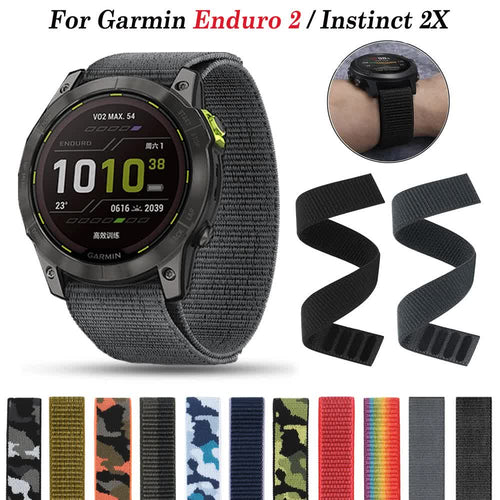 26mm 22mm Official Nylon for Garmin Enduro 2/Fenix 6X 6 Pro 5X 5 Plus 7X 7/Epix Gen 2 Ultralight Smart Watch Band Bracelet H 26mm Fenix 6X 6XPro