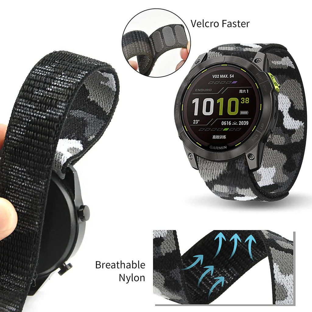 26mm 22mm Official Nylon for Garmin Enduro 2/Fenix 6X 6 Pro 5X 5 Plus 7X 7/Epix Gen 2 Ultralight Smart Watch Band Bracelet H 26mm Fenix 6X 6XPro