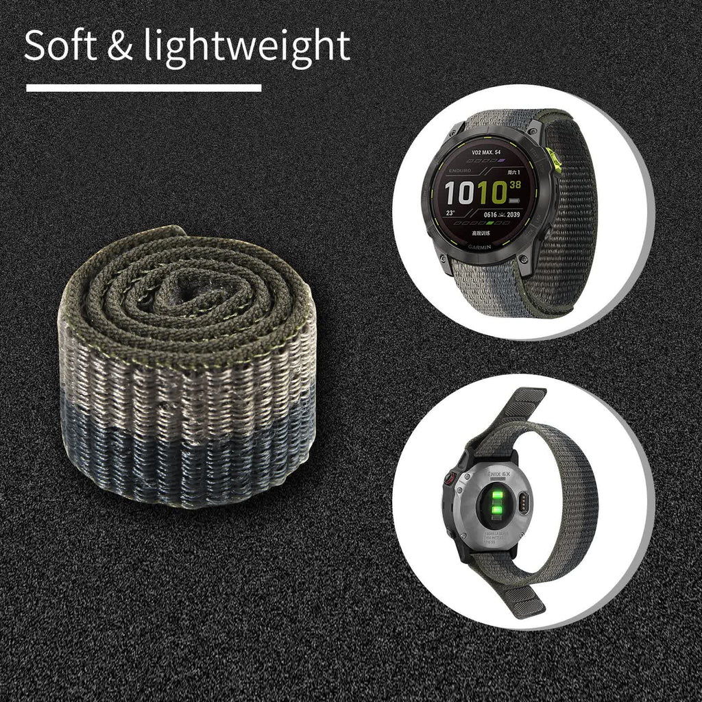 26mm 22mm Official Nylon for Garmin Enduro 2/Fenix 6X 6 Pro 5X 5 Plus 7X 7/Epix Gen 2 Ultralight Smart Watch Band Bracelet H 26mm Fenix 6X 6XPro