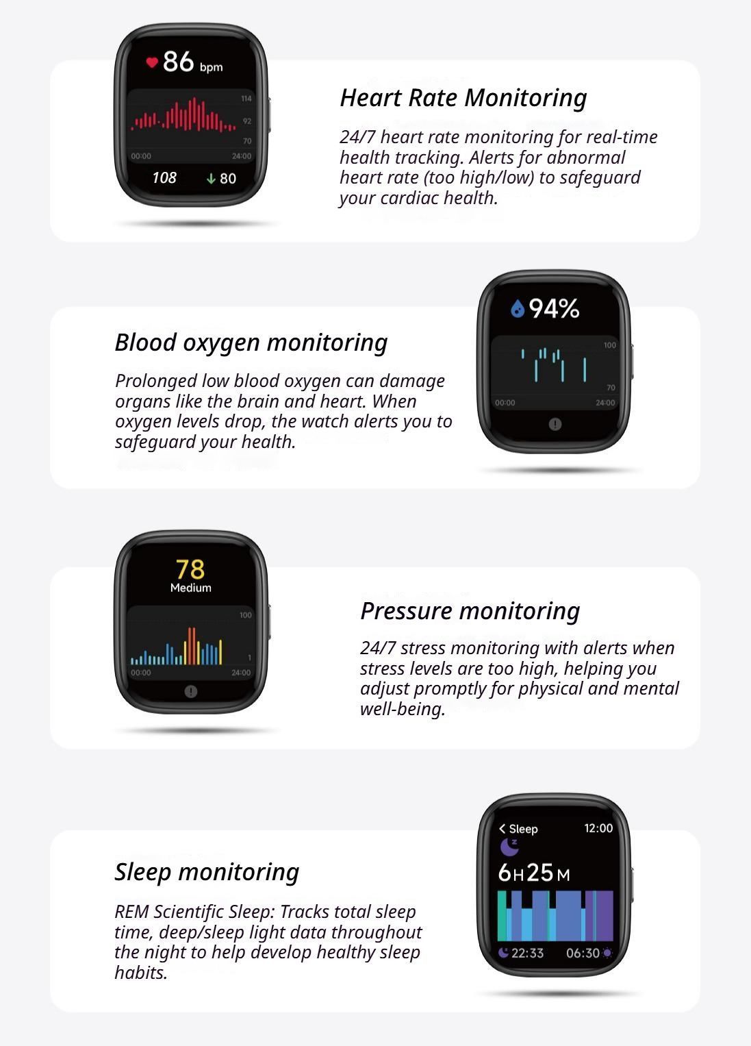 Call Health Smart Watch Black