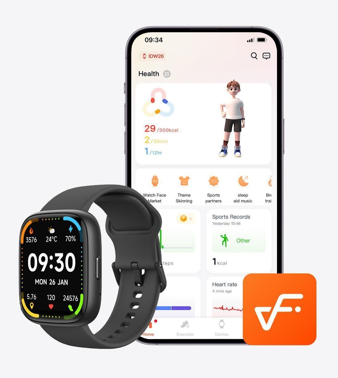 Call Health Smart Watch Blue