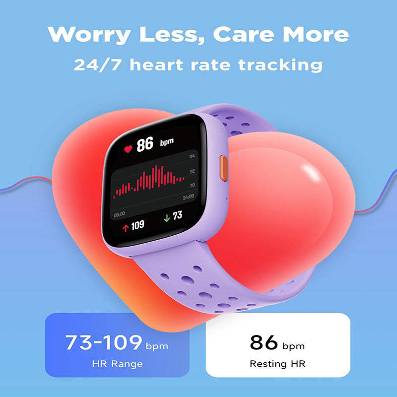 Pink Kids Smart Watch Fitness Tracker with Pedometer Heart Rate Monitor and 14 Sport Modes IP68 Waterproof Watch for Boys and Girls